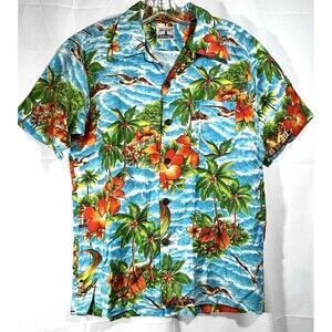Vintage Searchlight Mens Hawaiian Shirt Sz L